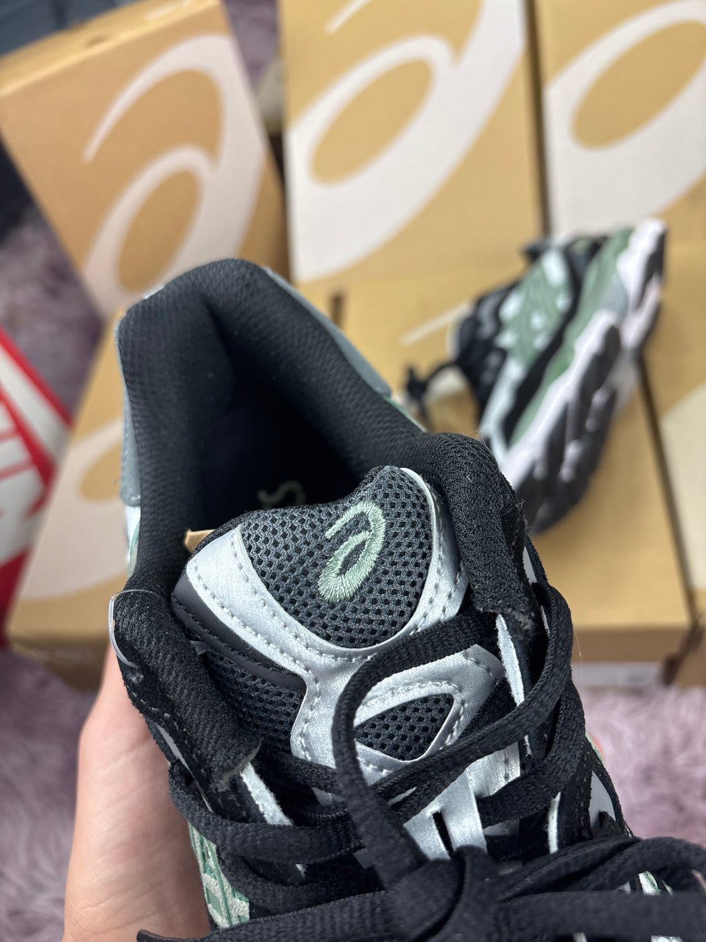 Asics Gel New York Blanc noir vert