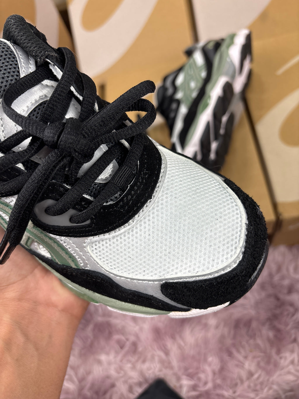 Asics Gel New York Blanc noir vert