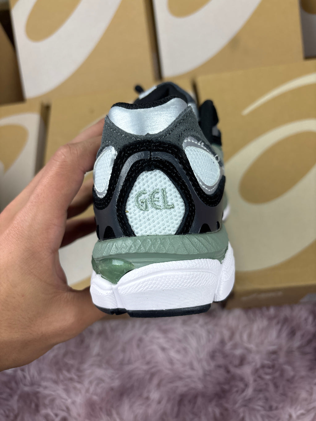 Asics Gel New York Blanc noir vert