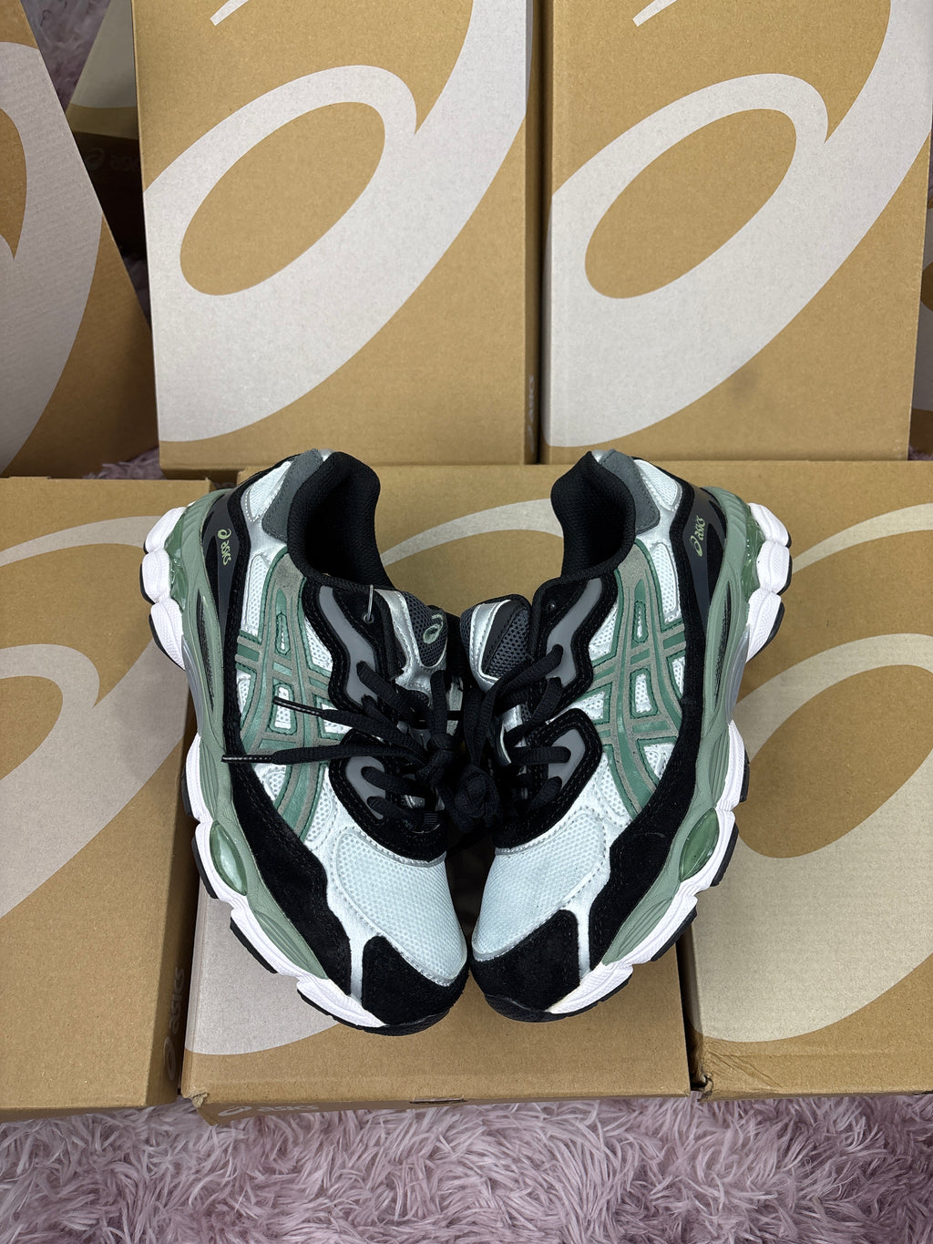 Asics Gel New York Blanc noir vert